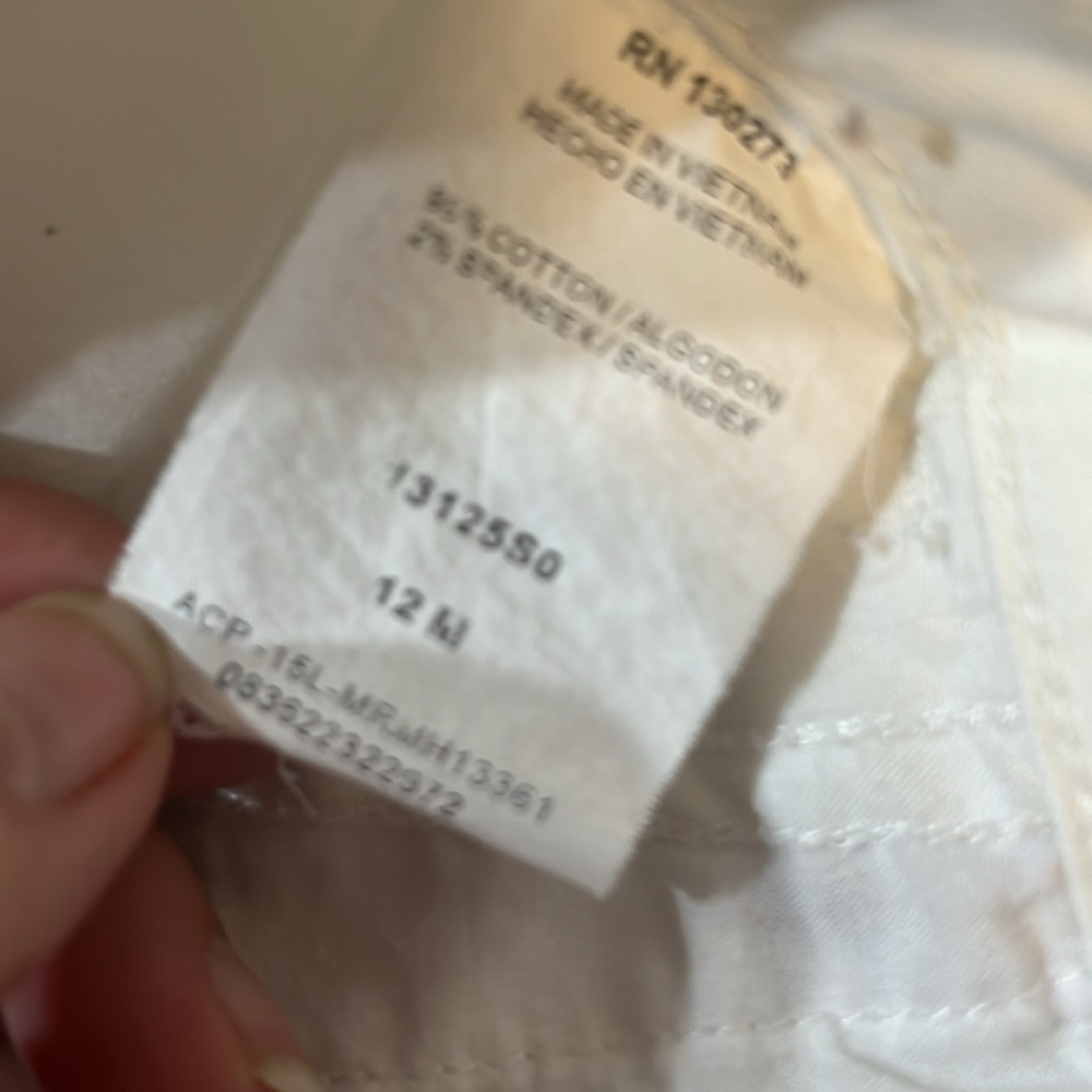 467 Lee Riders Mid Rise Capri white size 12 - Picture 5 of 6